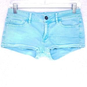 Bullhead Black Raw Hem Jean Shorts Womens Size 3 Mid Rise Denim Casual Pants